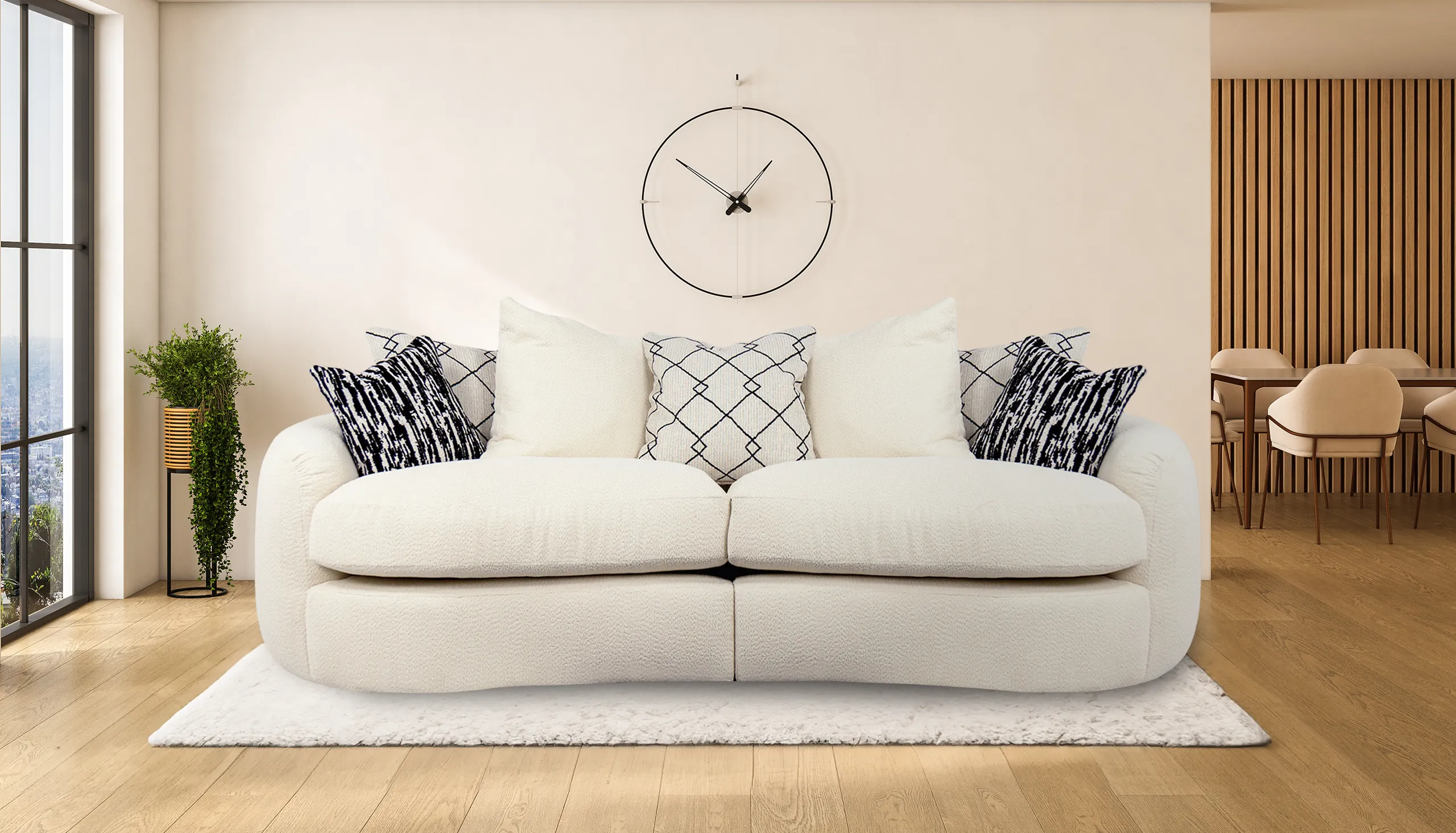 Bow Swivel Cuddler Sofa