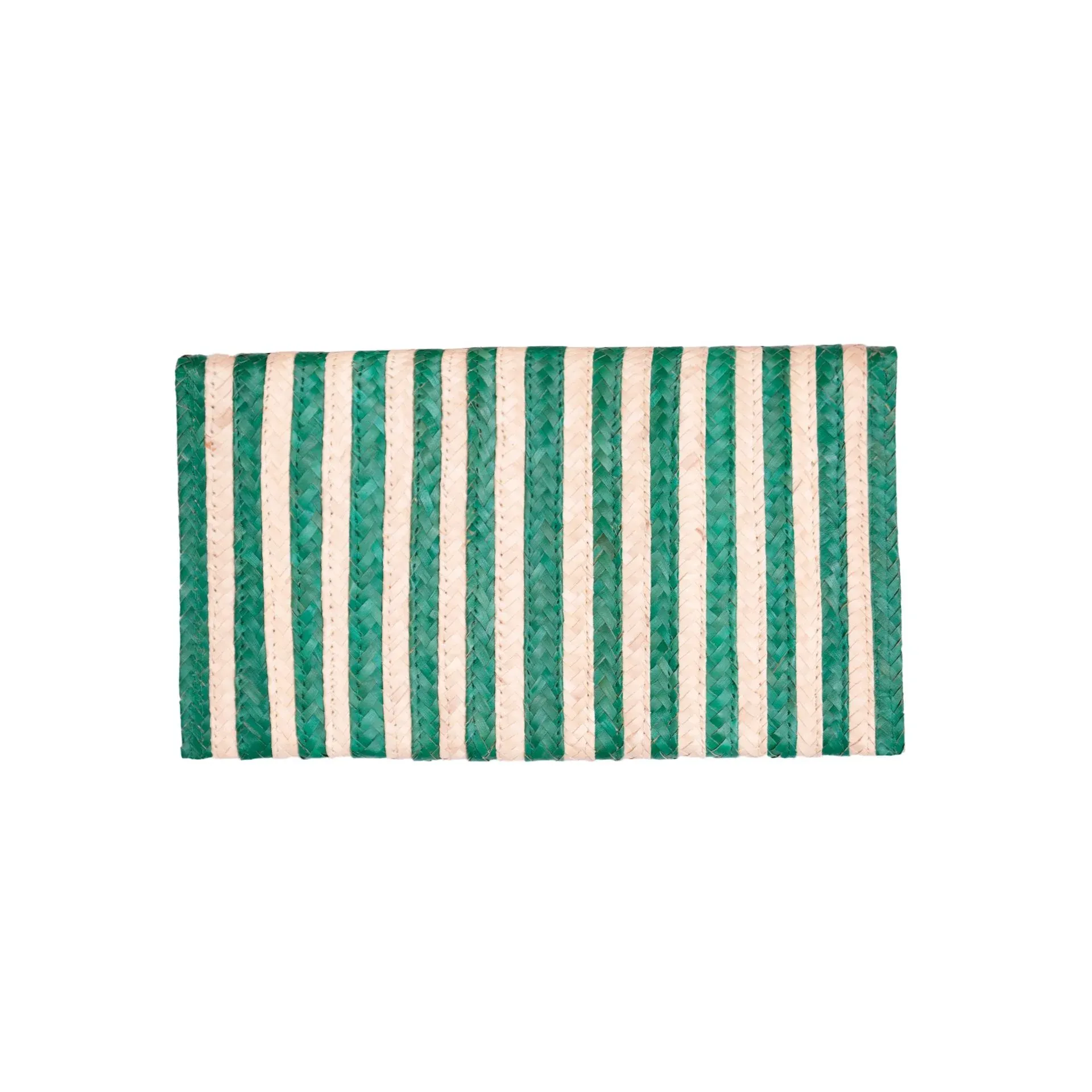 Brooke - Cream/Green Small Clutch