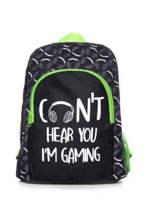 Can't Hear You I'm Gaming School Bag, Kids Boys Gamer Backpack
