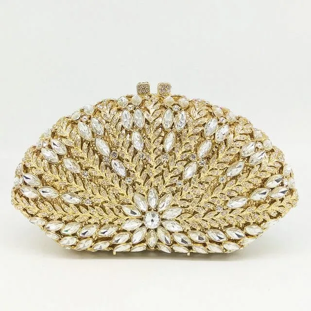 Cecilia Green Emerald Diamond Clutch