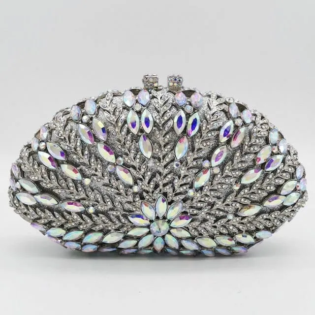 Cecilia Green Emerald Diamond Clutch