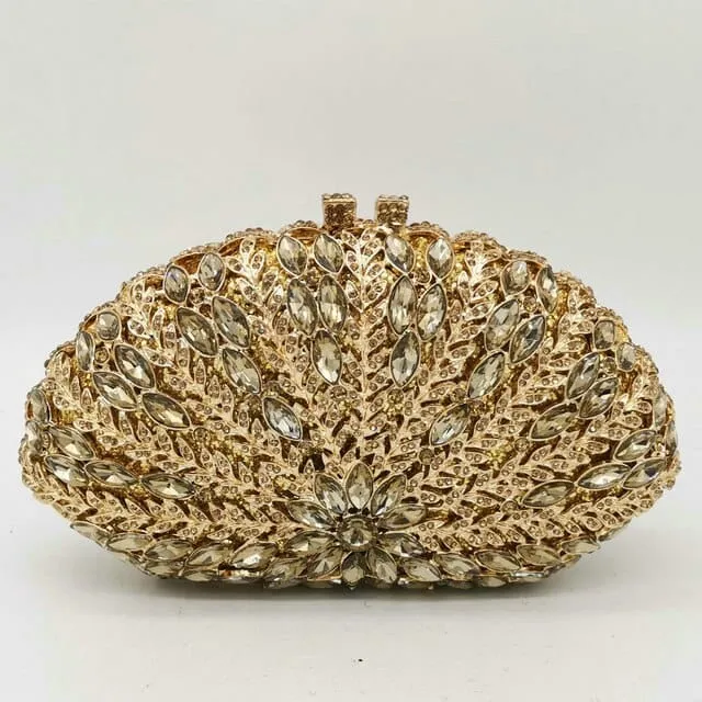 Cecilia Green Emerald Diamond Clutch