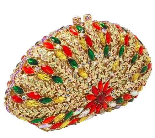 Cecilia Green Emerald Diamond Clutch