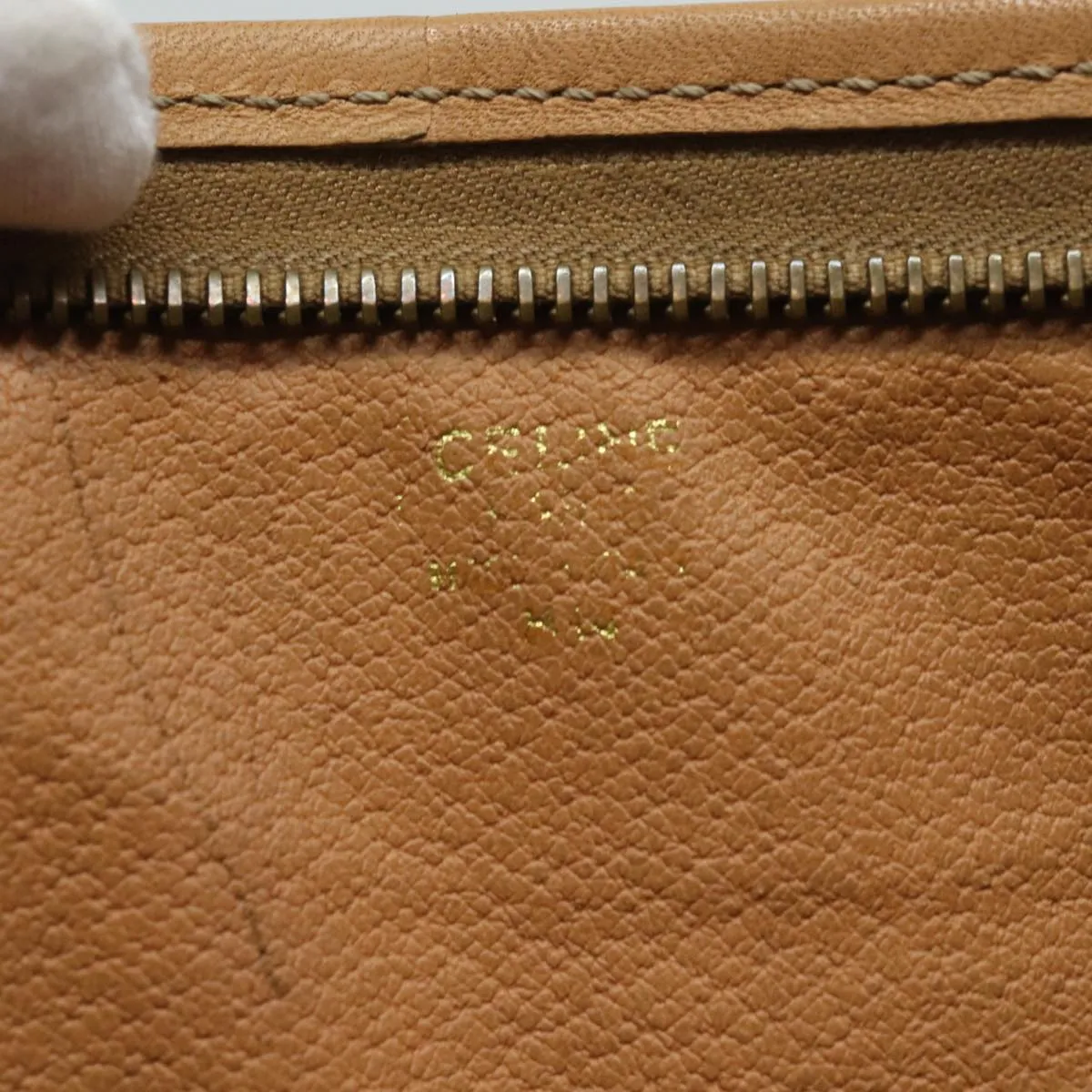 CELINE Macadam Canvas Clutch Bag PVC Brown Auth yk13315