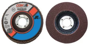 CGW Abrasives Flap Discs, A3 Aluminum Oxide, Regular, 4 in, 60 Grit, 5/8 in Arbor, 15,300 rpm, 39204