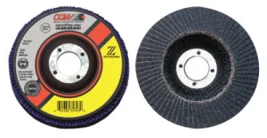 CGW Abrasives Flap Discs, Z-Stainless, Regular, 4 1/2", 80 Grit, 7/8 Arbor, 13,300 rpm, T27, 31015