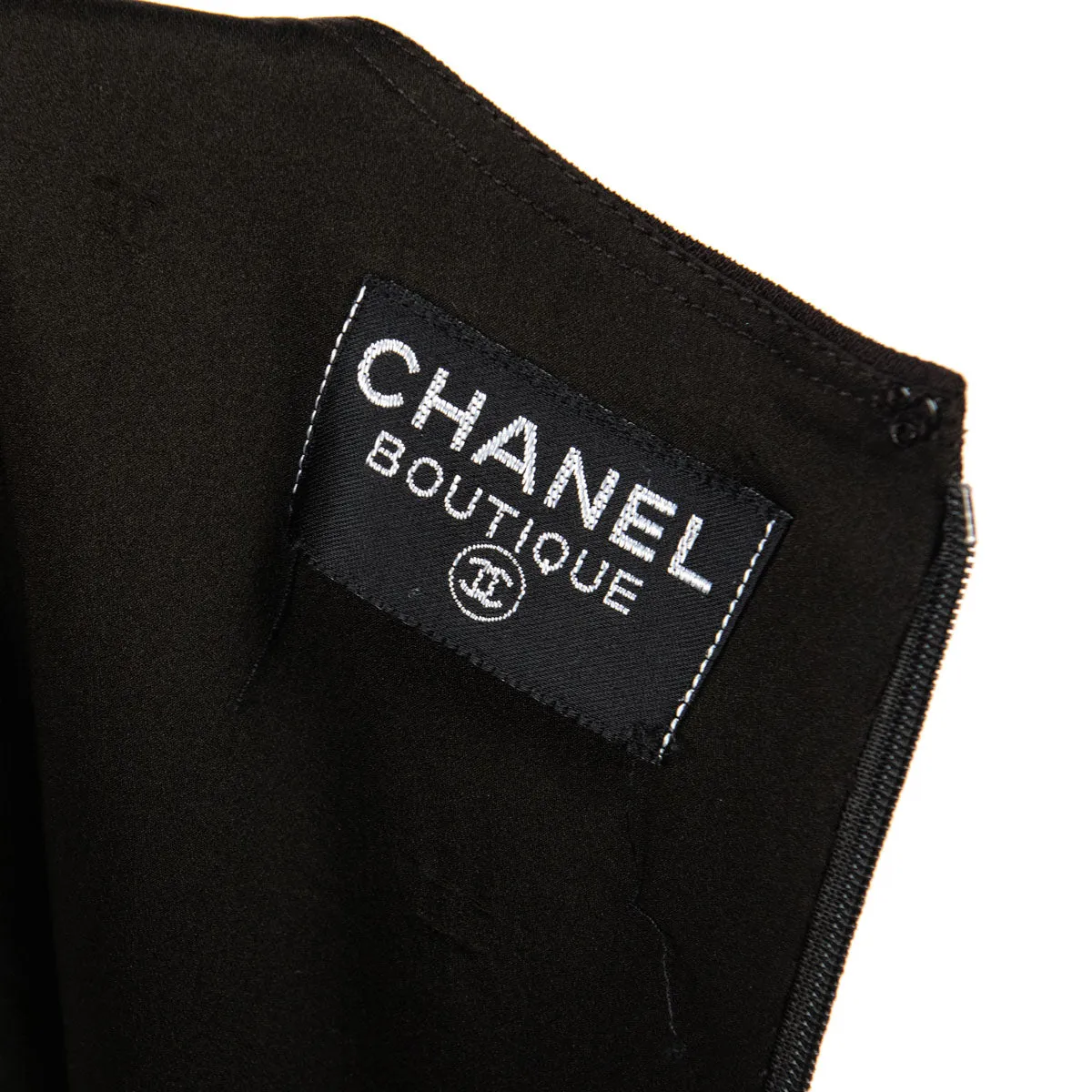 Chanel Brown Wool Crepe Sleeveless Dress Size S