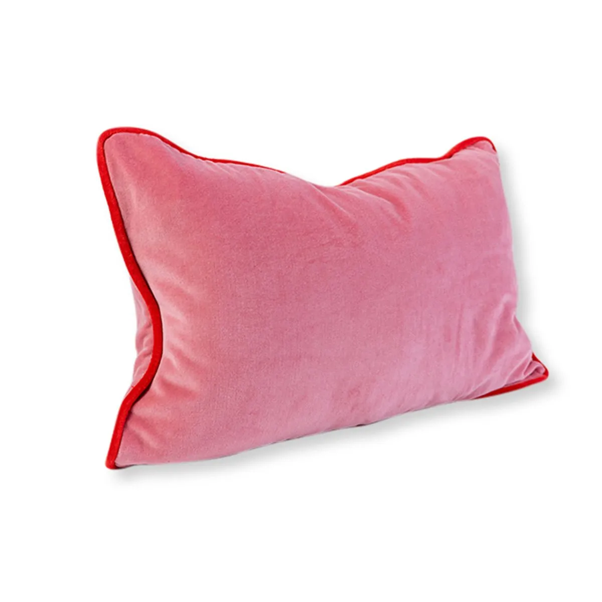 Charliss Velvet Lumbar Pillow | Light Pink   Cherry