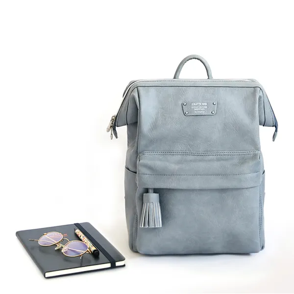 CHEONYU - Cratte Mini Office Leather Backpack