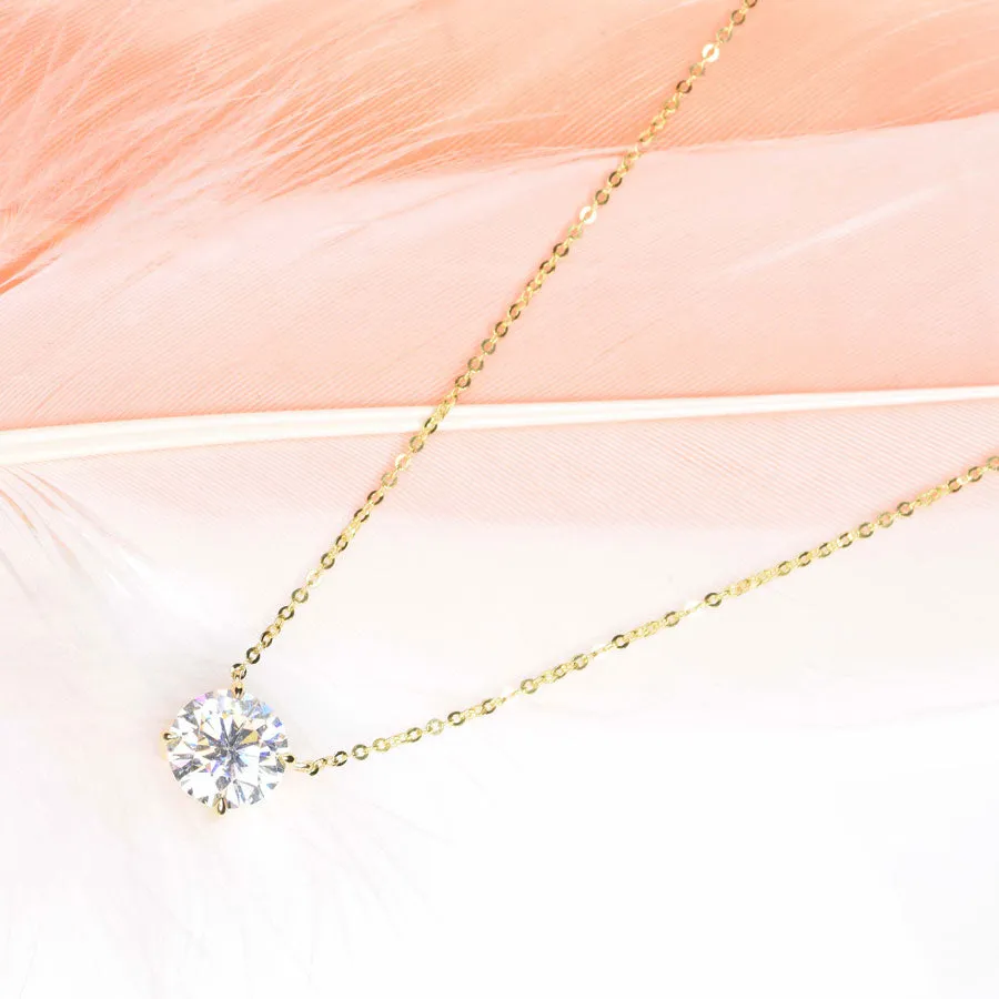 Classic Solitaire Pendant Set with 4 Prongs