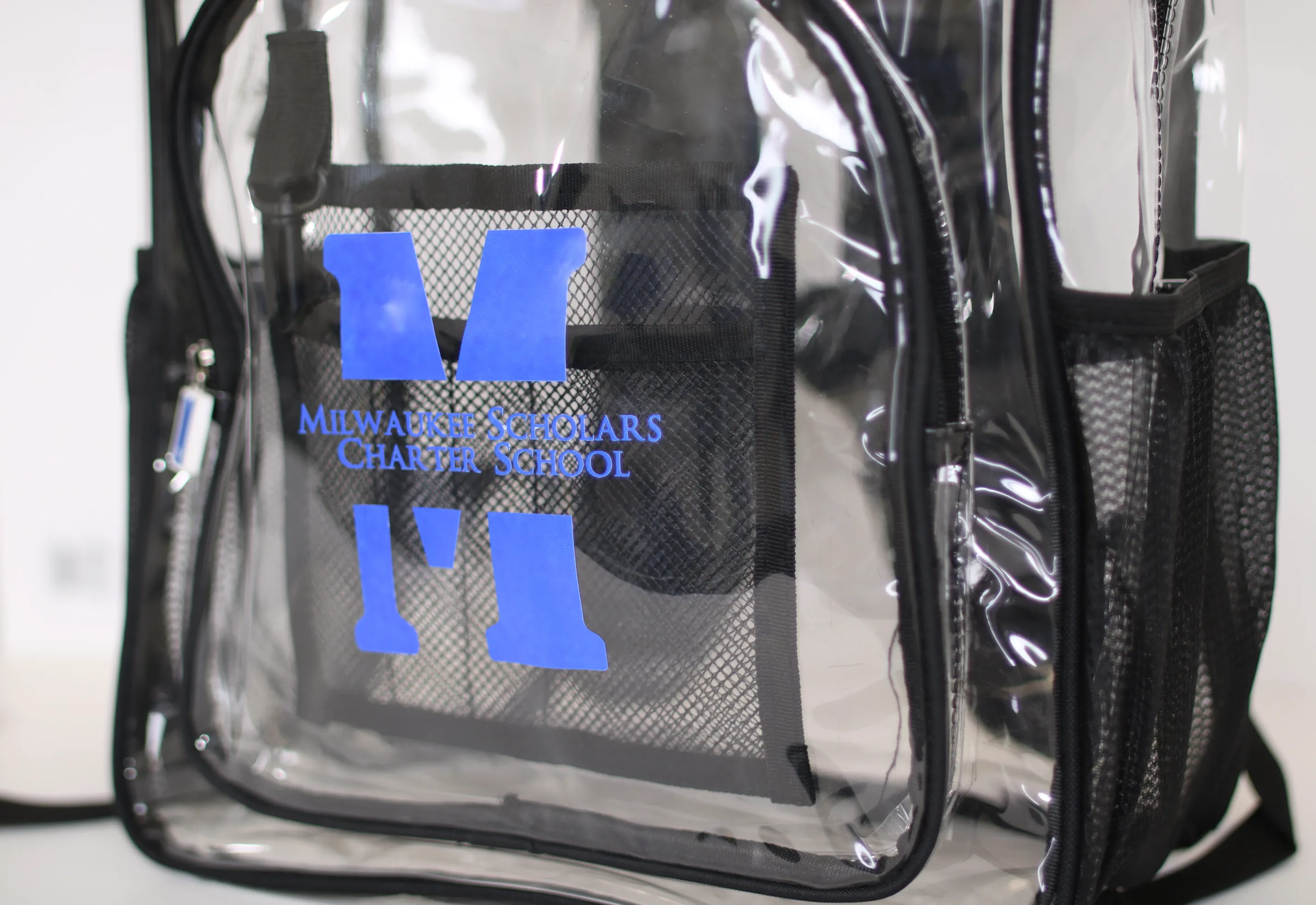 Clear Backpack, 6 black