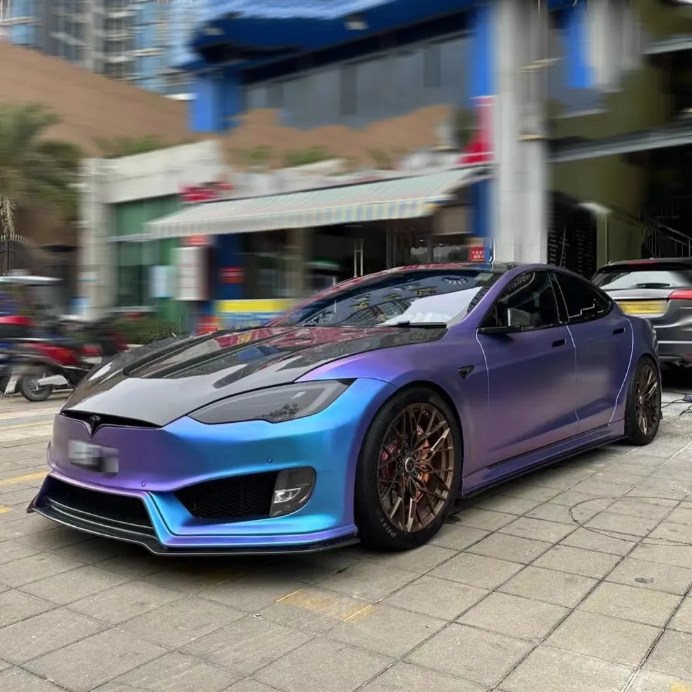 Color Shift Dazzling Aurora Blue Vinyl Wrap
