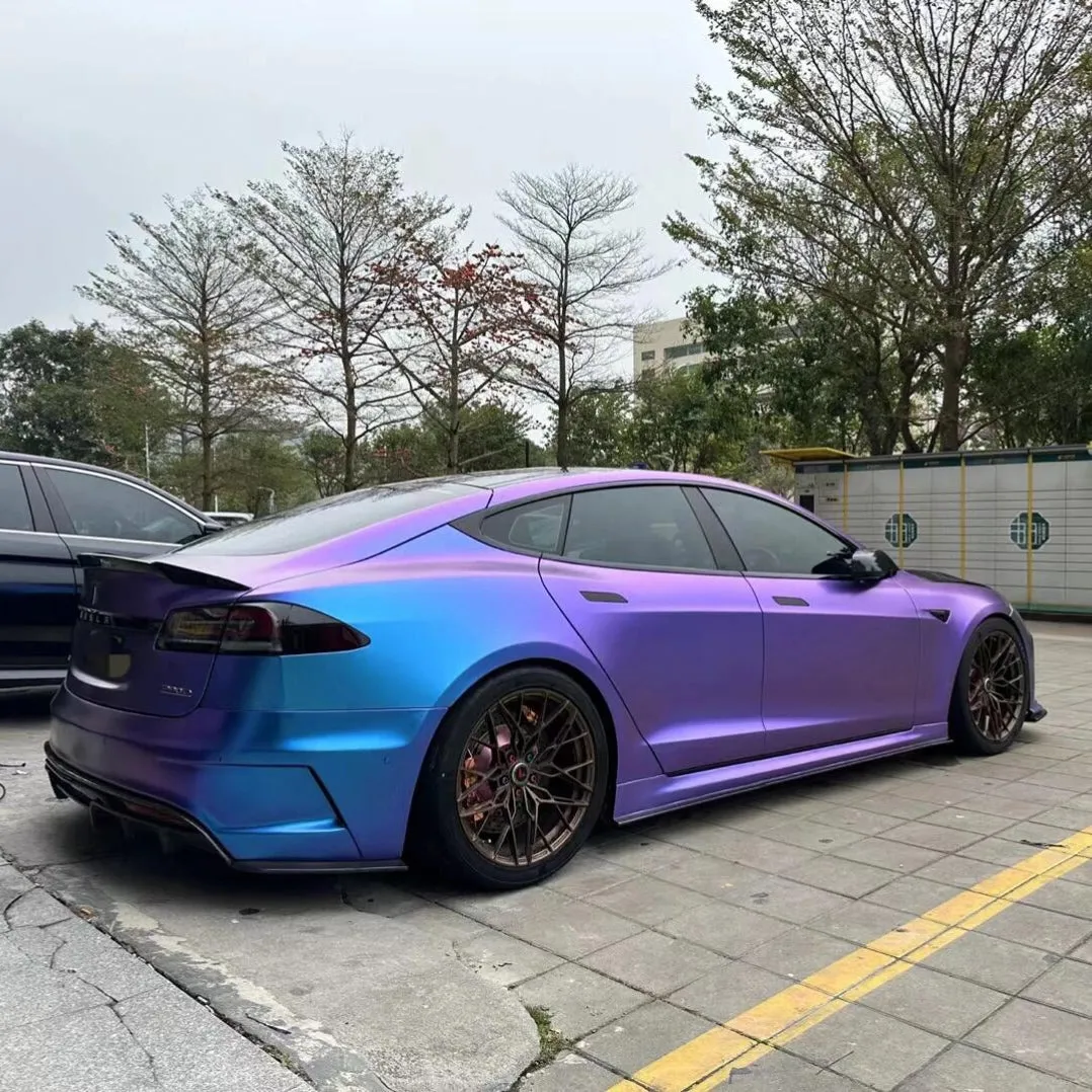 Color Shift Dazzling Aurora Blue Vinyl Wrap