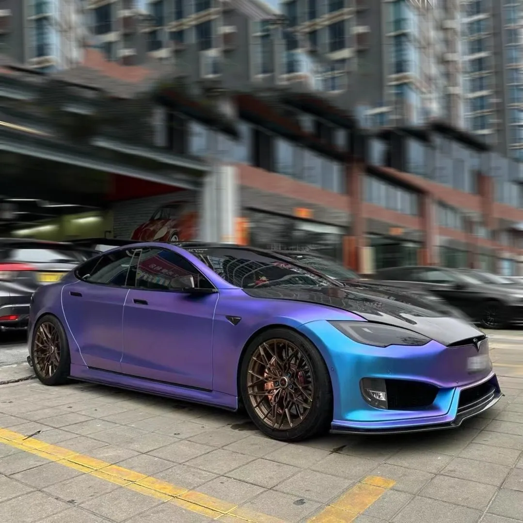 Color Shift Dazzling Aurora Blue Vinyl Wrap