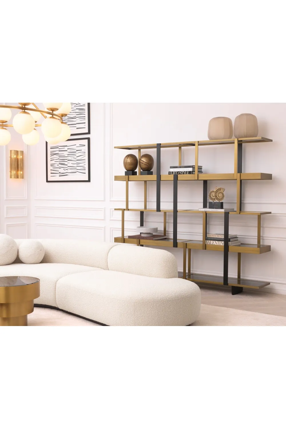 Cream Boucle Modular Sofa | Eichholtz Bjorn