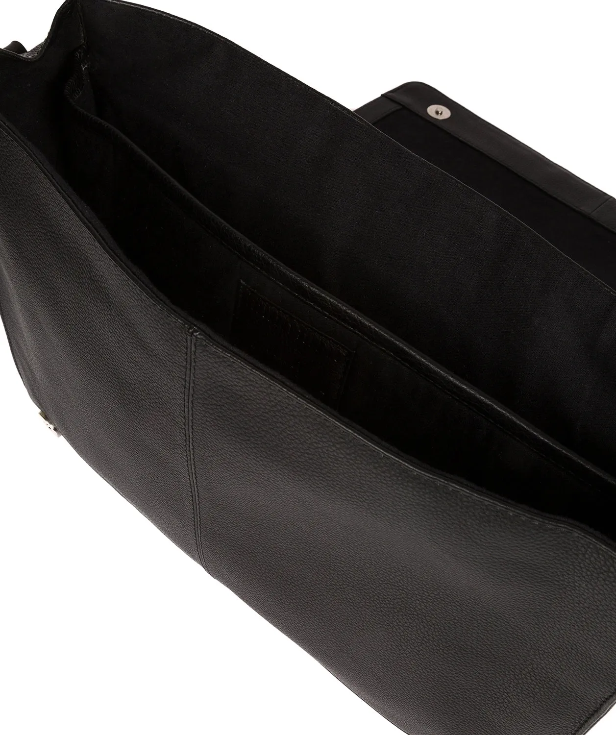 'Daniel' Black Leather Messenger Bag