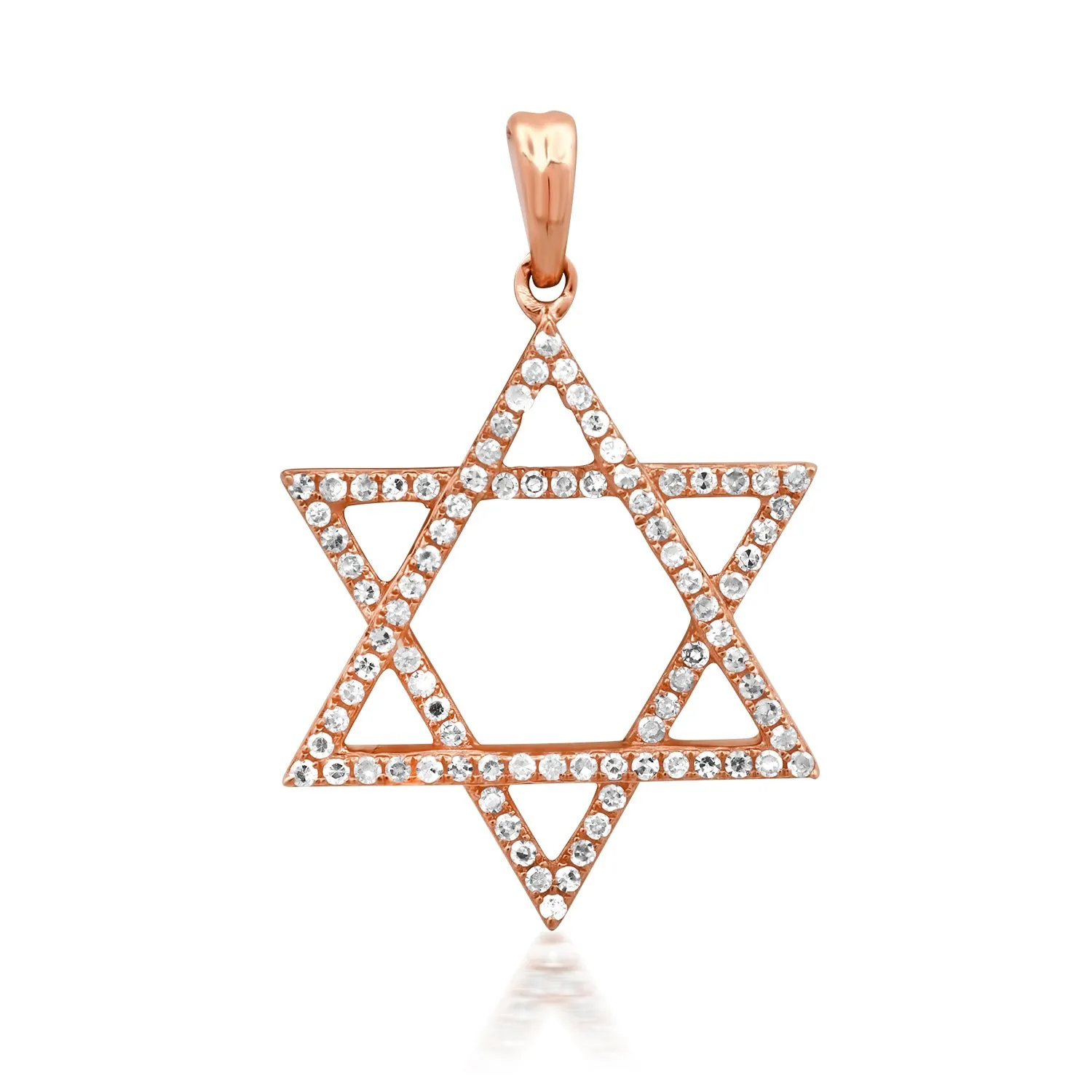 Dazzling Diamond Star Of David Charm