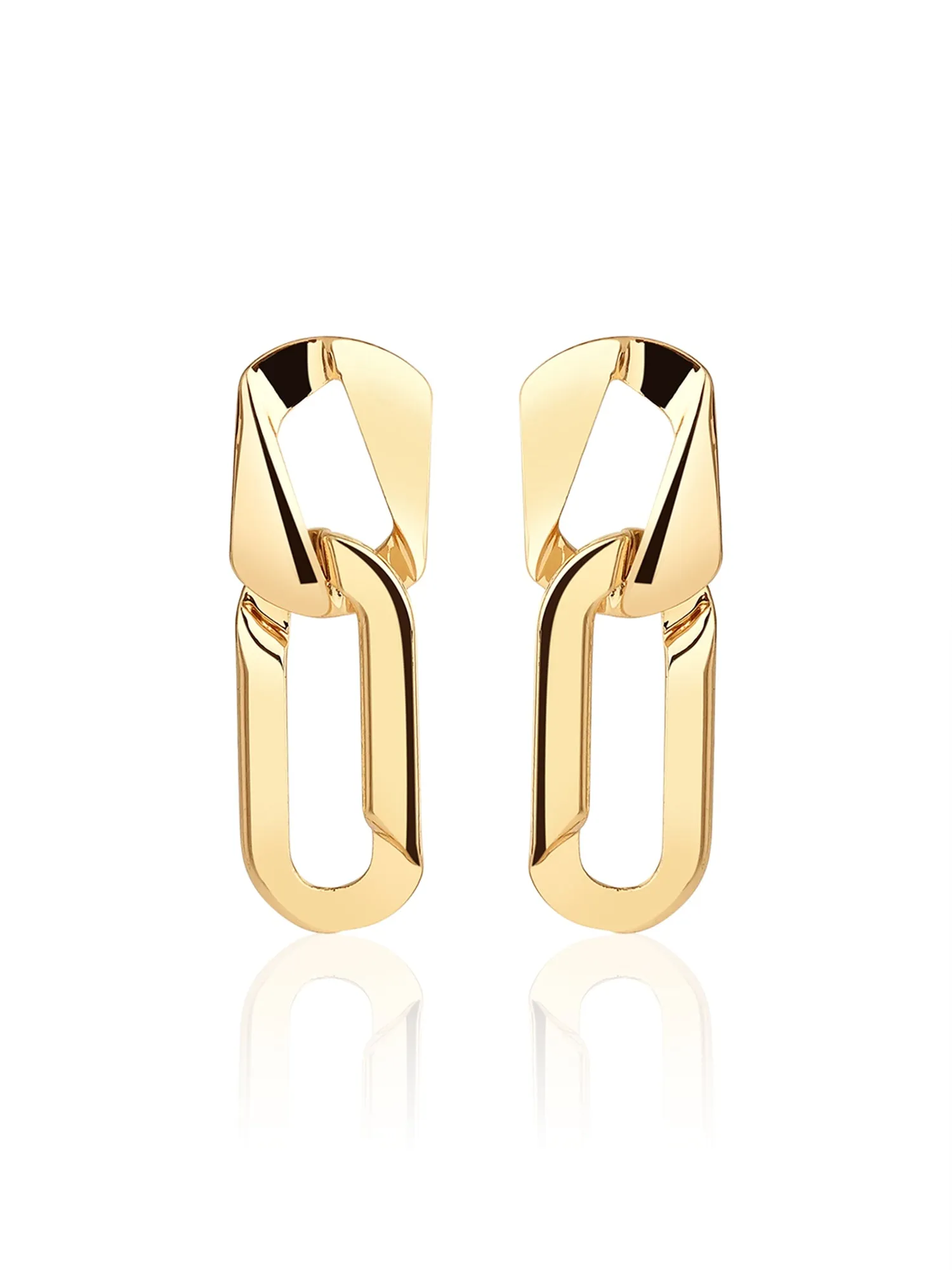 Dazzling Double Loop Drop Earrings