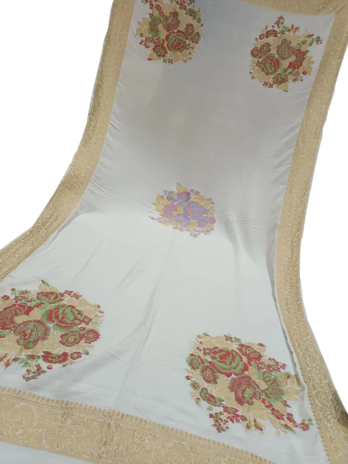Dazzling Dyeable Banarasi Handloom Tussar Georgette Meenakari Dupatta