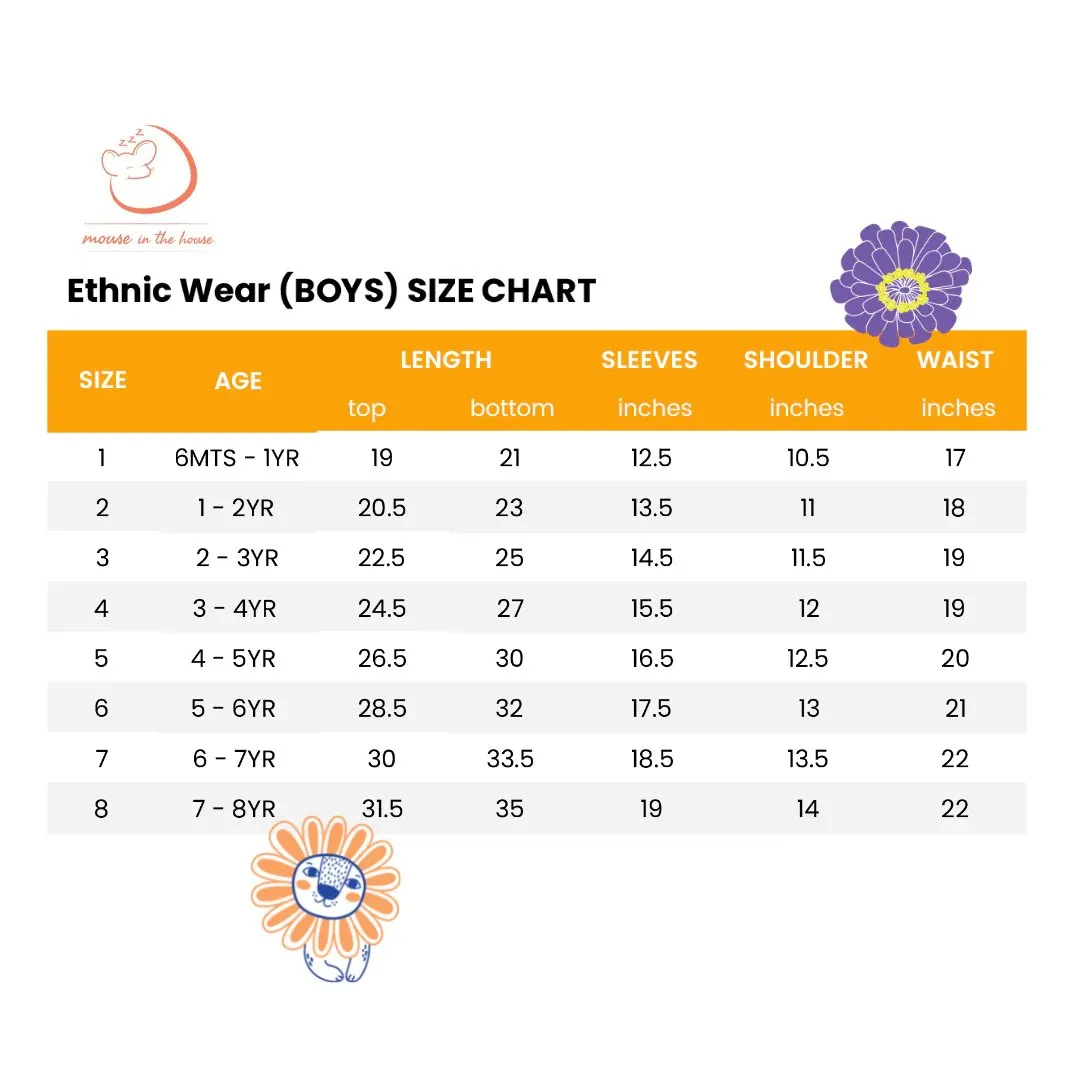 Dazzling Flower- Boys Ethnic Wear