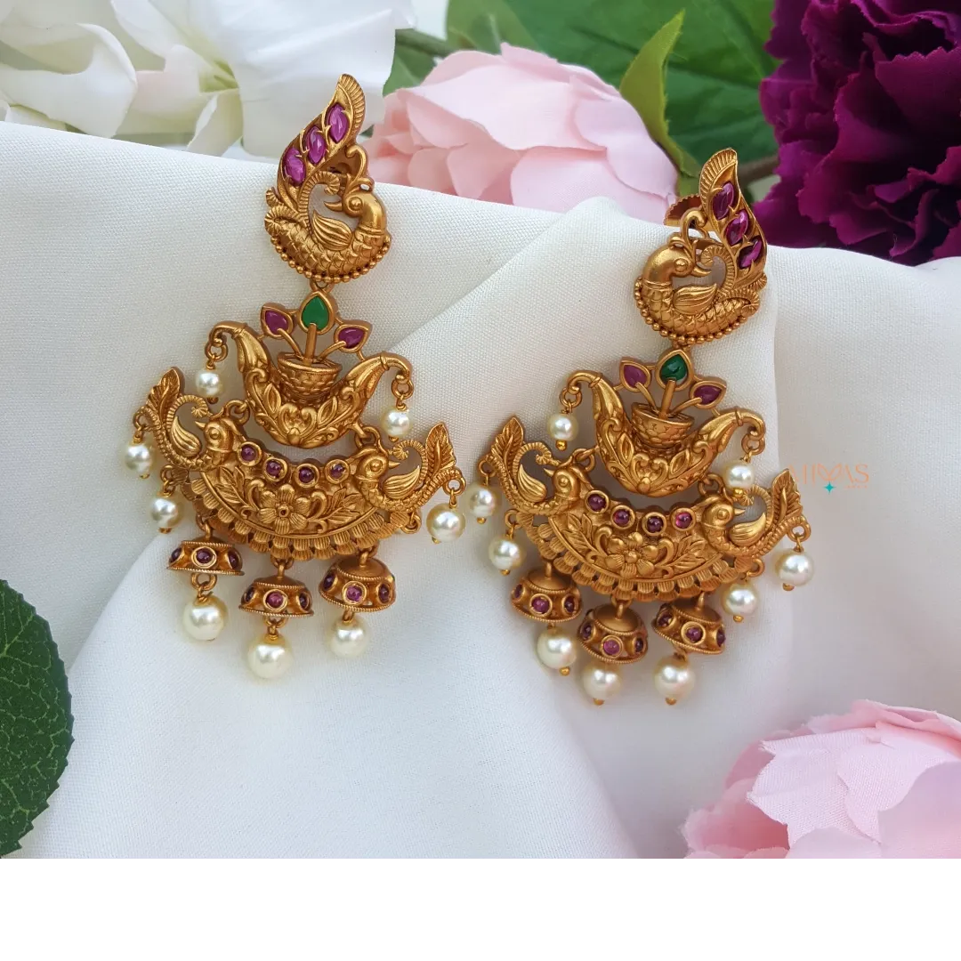 Dazzling Peacock Design Earring