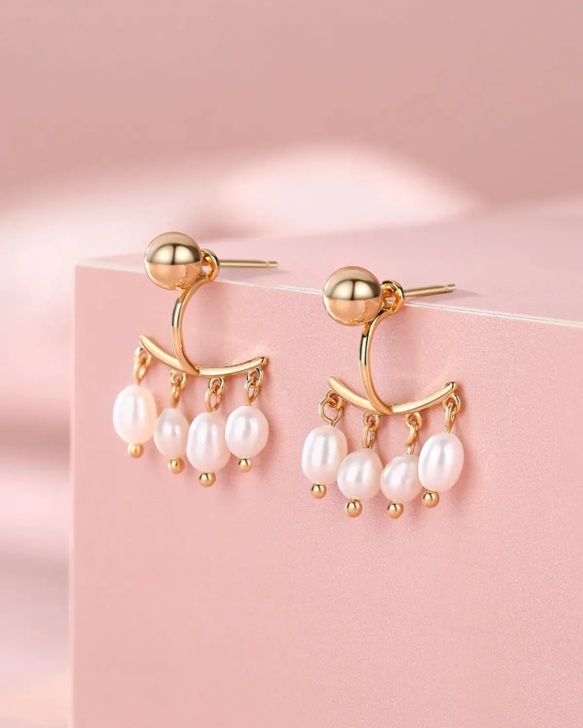 Dazzling Tassel Pearl Earrings