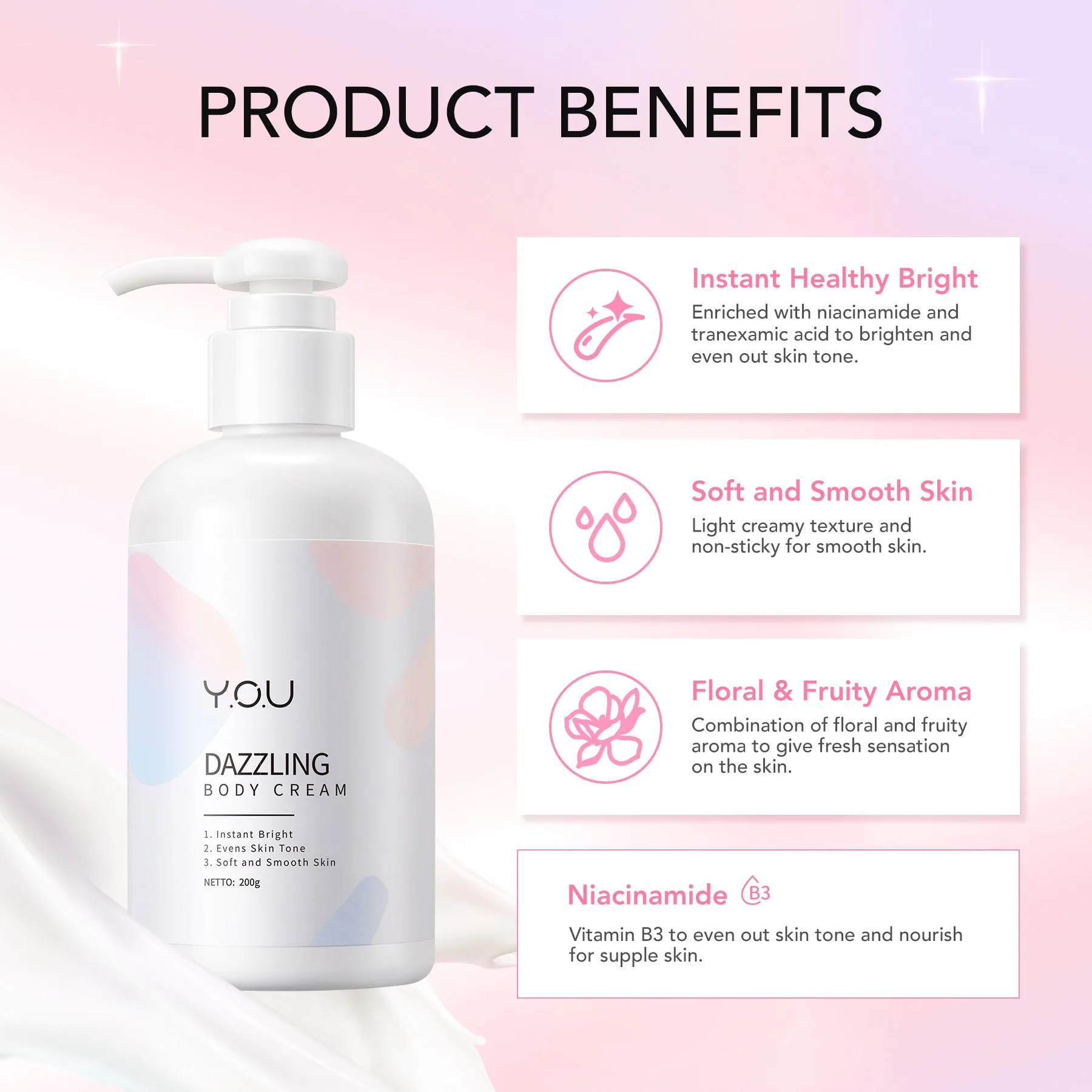 Dazzling Tone Up Body Cream