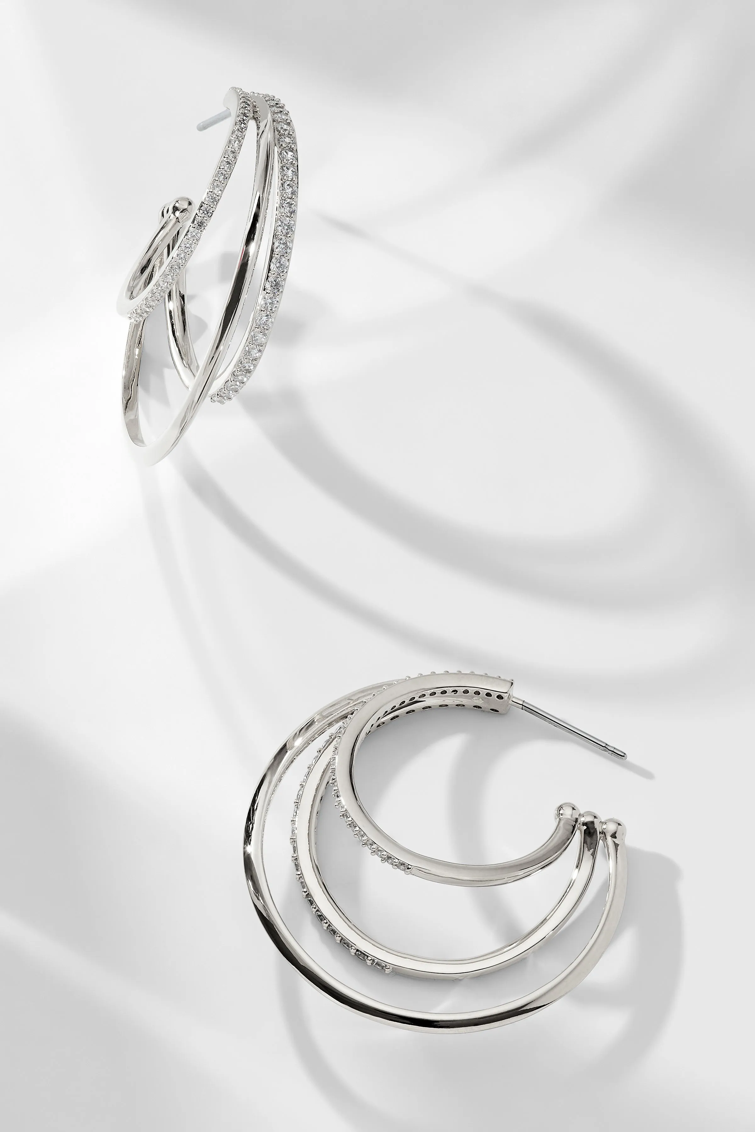 DISCO TRIPLE ILLUSION HOOP EARRINGS