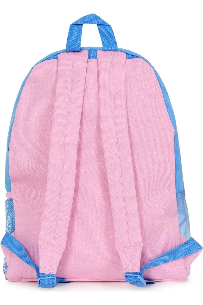 Disney Lilo and Stitch Girls Backpack, Kids Schoolbag, Rucksack Blue