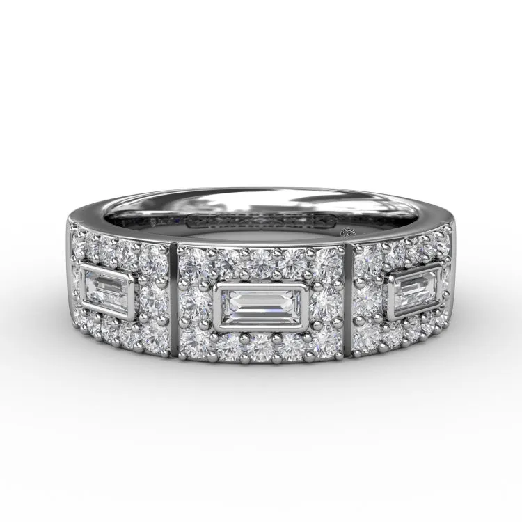 Emerald Cut Diamond Band