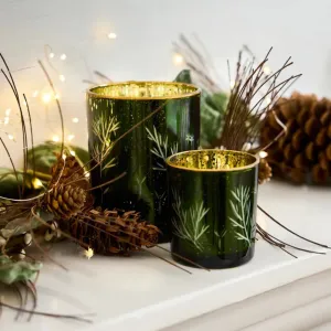 Etched Votive Green | Large