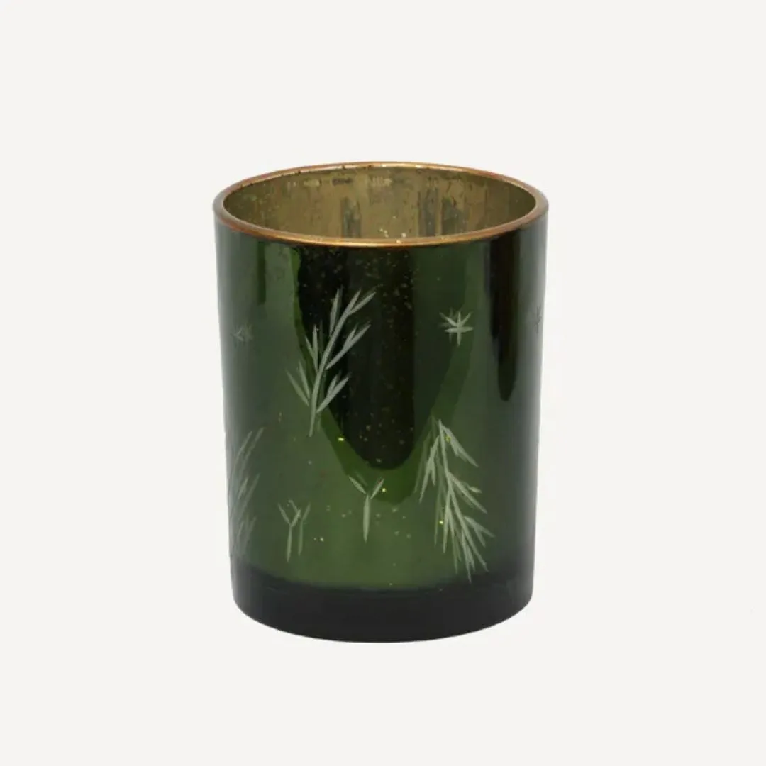 Etched Votive Green | Large