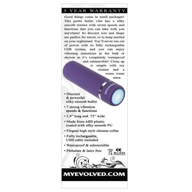 Evolved Purple Passion Mini Bullet Vibrator