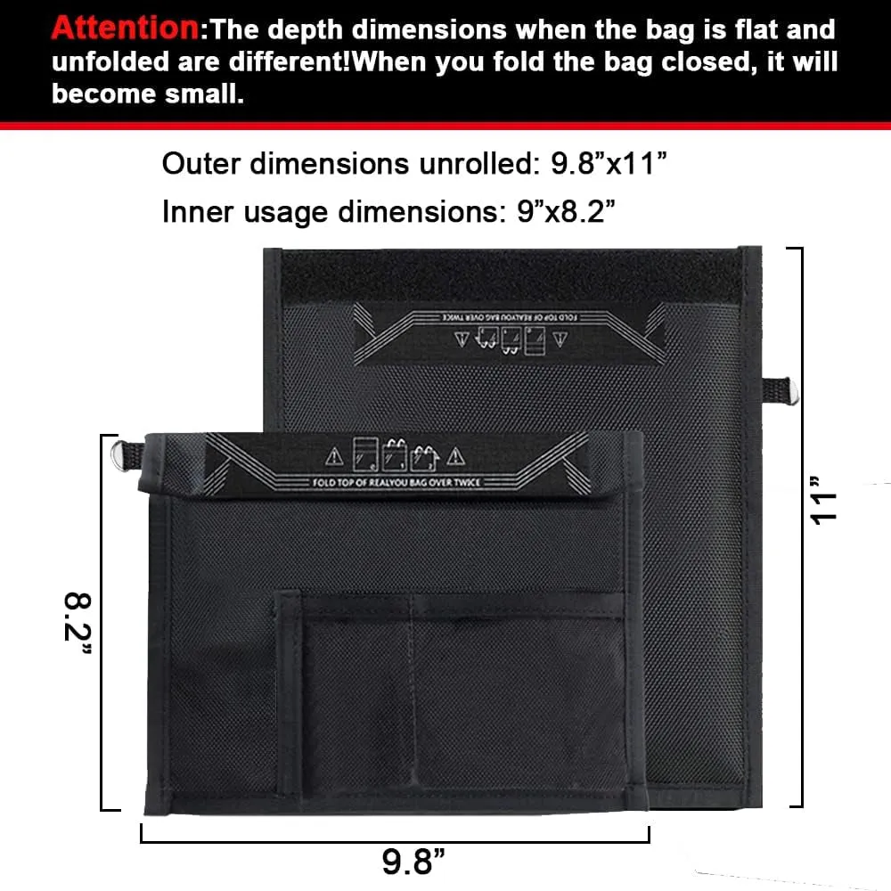 Farday Bag,Signal Isolation Bag,Shield Your Phone/Ipad from Hacking,Tracking,And EM Protection Radiation with This Pouch -Shields Nfc/Wifi/Bluetooth for Phones,Key Fobs and Credit Card (9.8"X11")