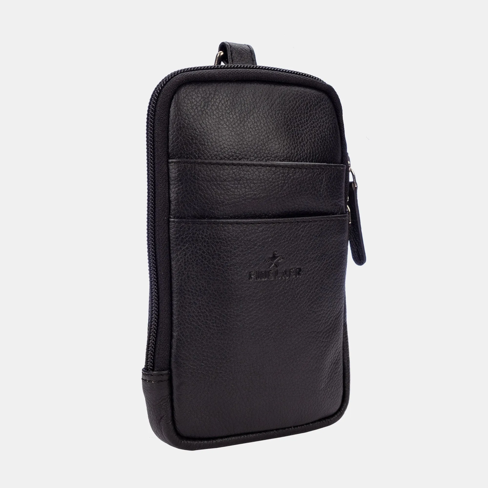 FINELAER  Leather Dual Phone Case with Belt Loop Enhanced Protection Trendy Style