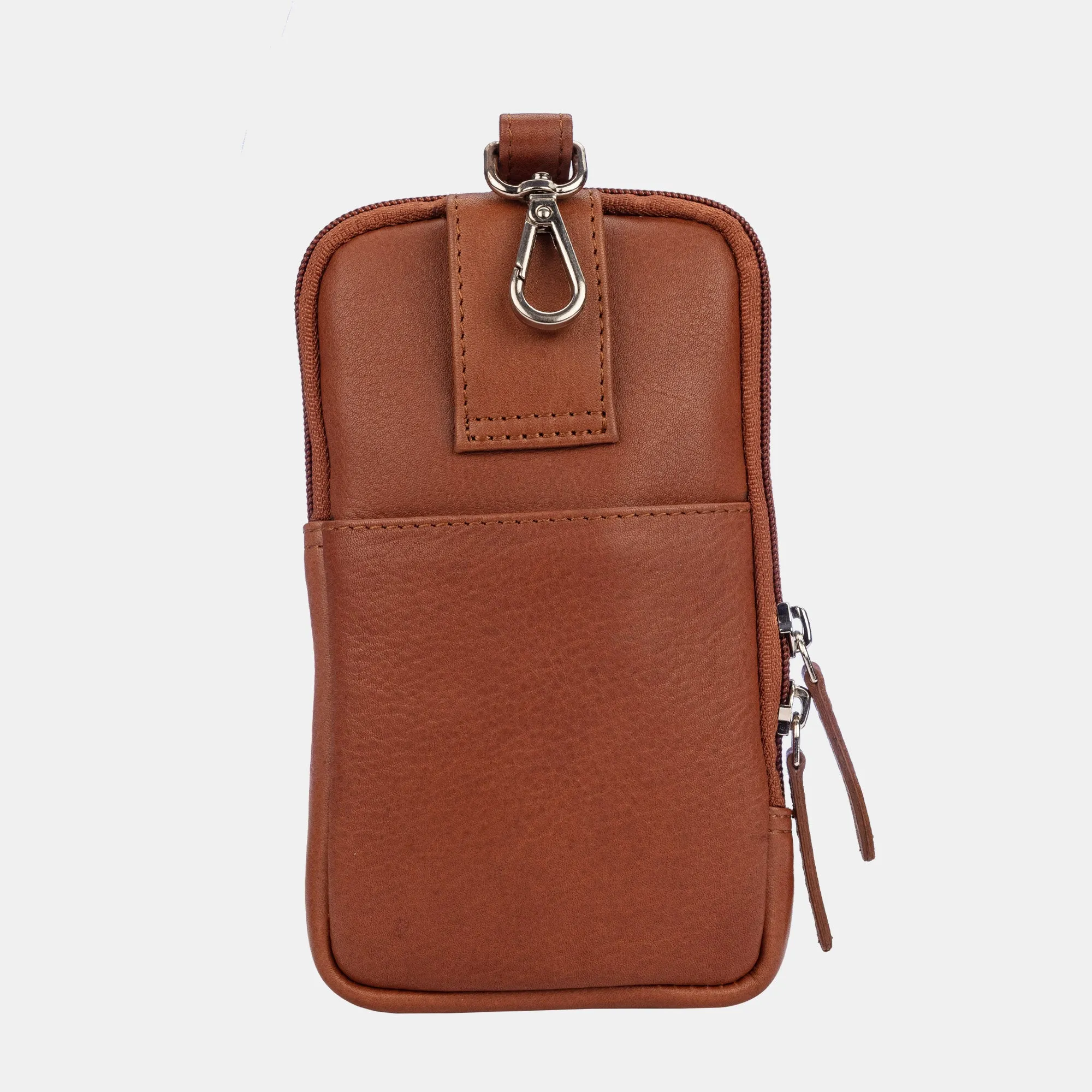 FINELAER  Leather Dual Phone Case with Belt Loop Enhanced Protection Trendy Style