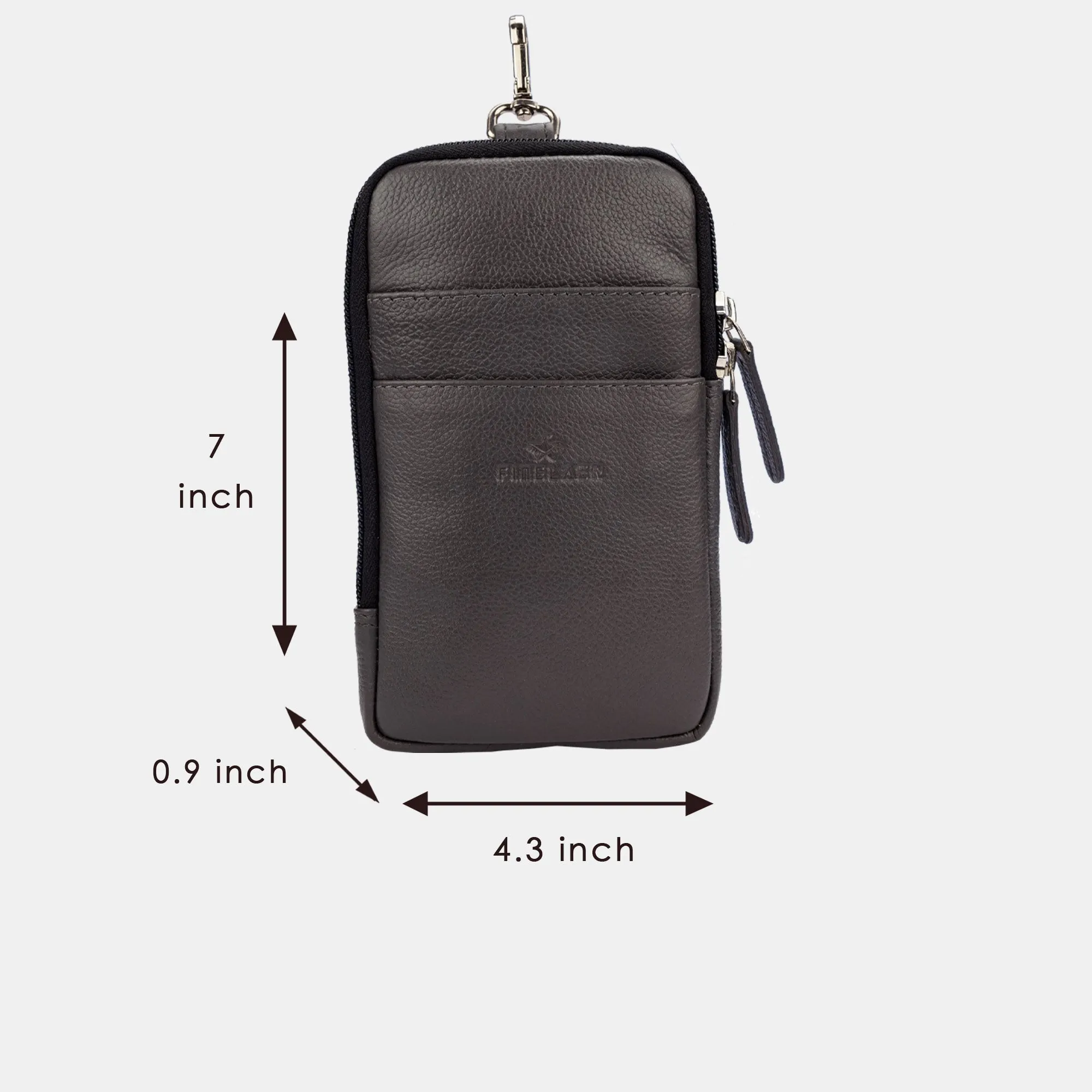 FINELAER  Leather Dual Phone Case with Belt Loop Enhanced Protection Trendy Style