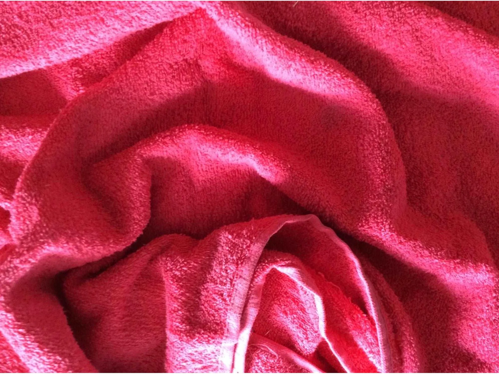 FUCHSIA PINK - Pure Cotton Thick Luxury Terry Towelling Fabric 380 gsm