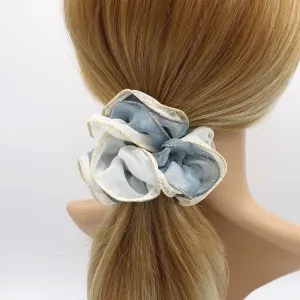 glittering scrunchies, chiffon scrunchies for women