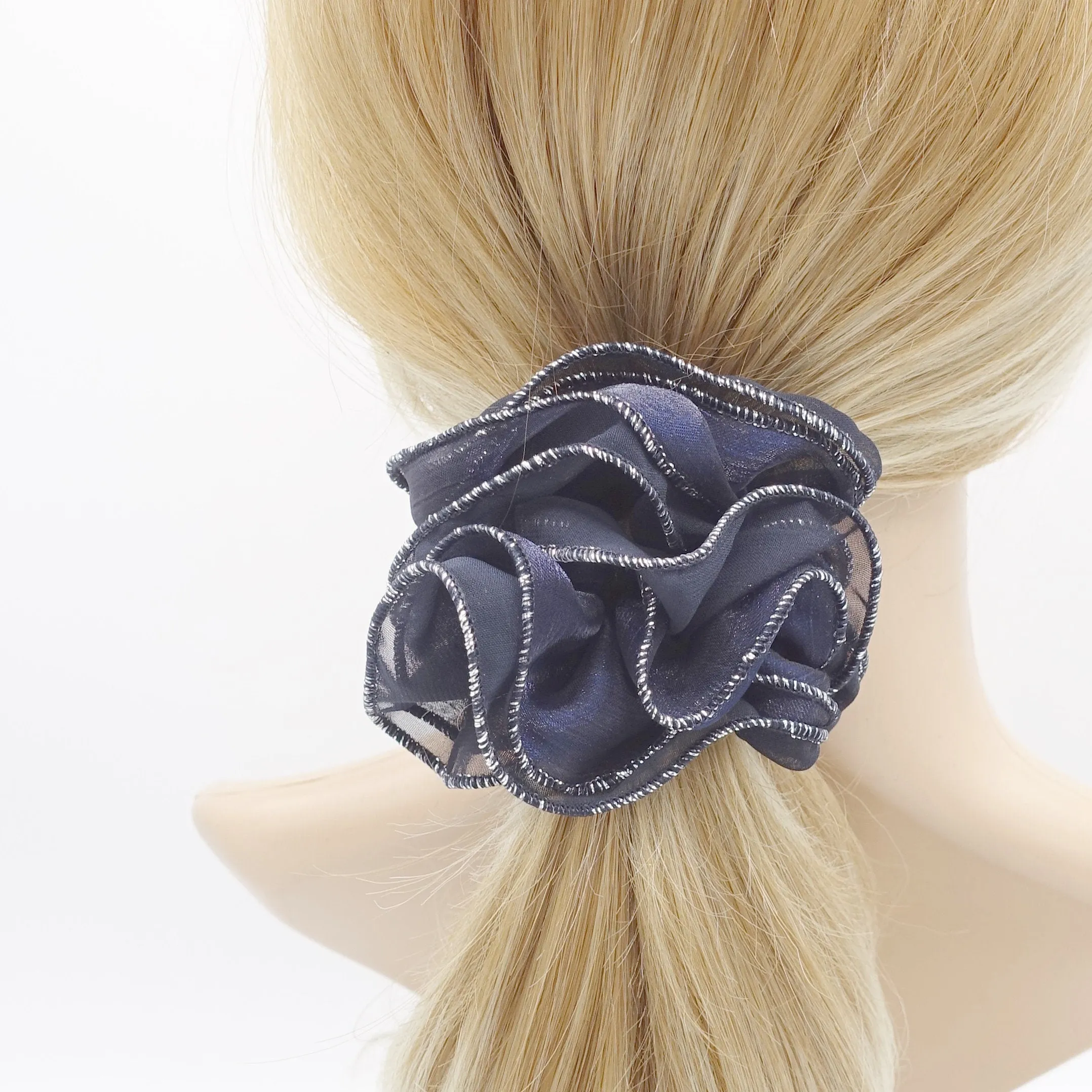 glittering scrunchies, chiffon scrunchies for women