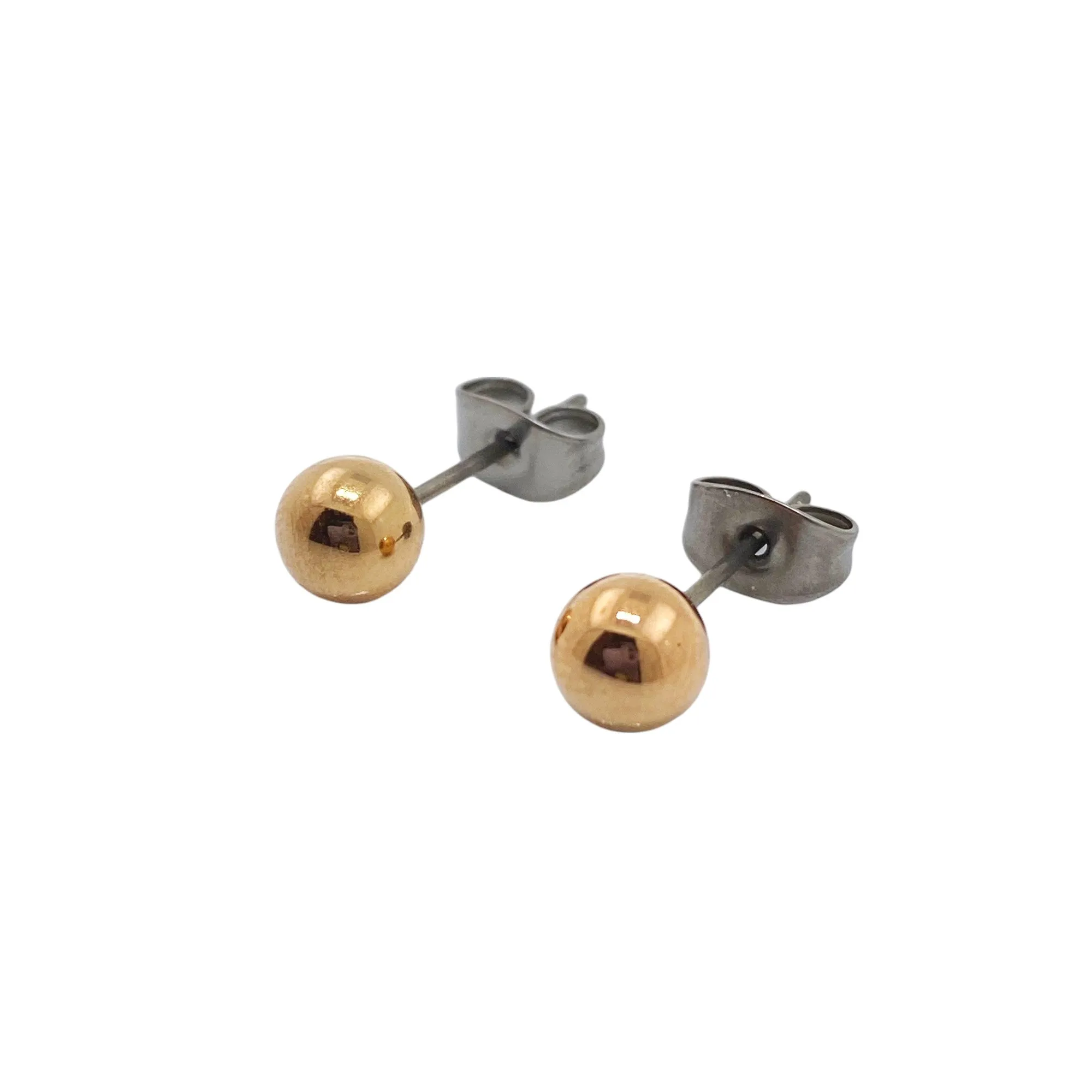 Gold Titanium Ball Studs