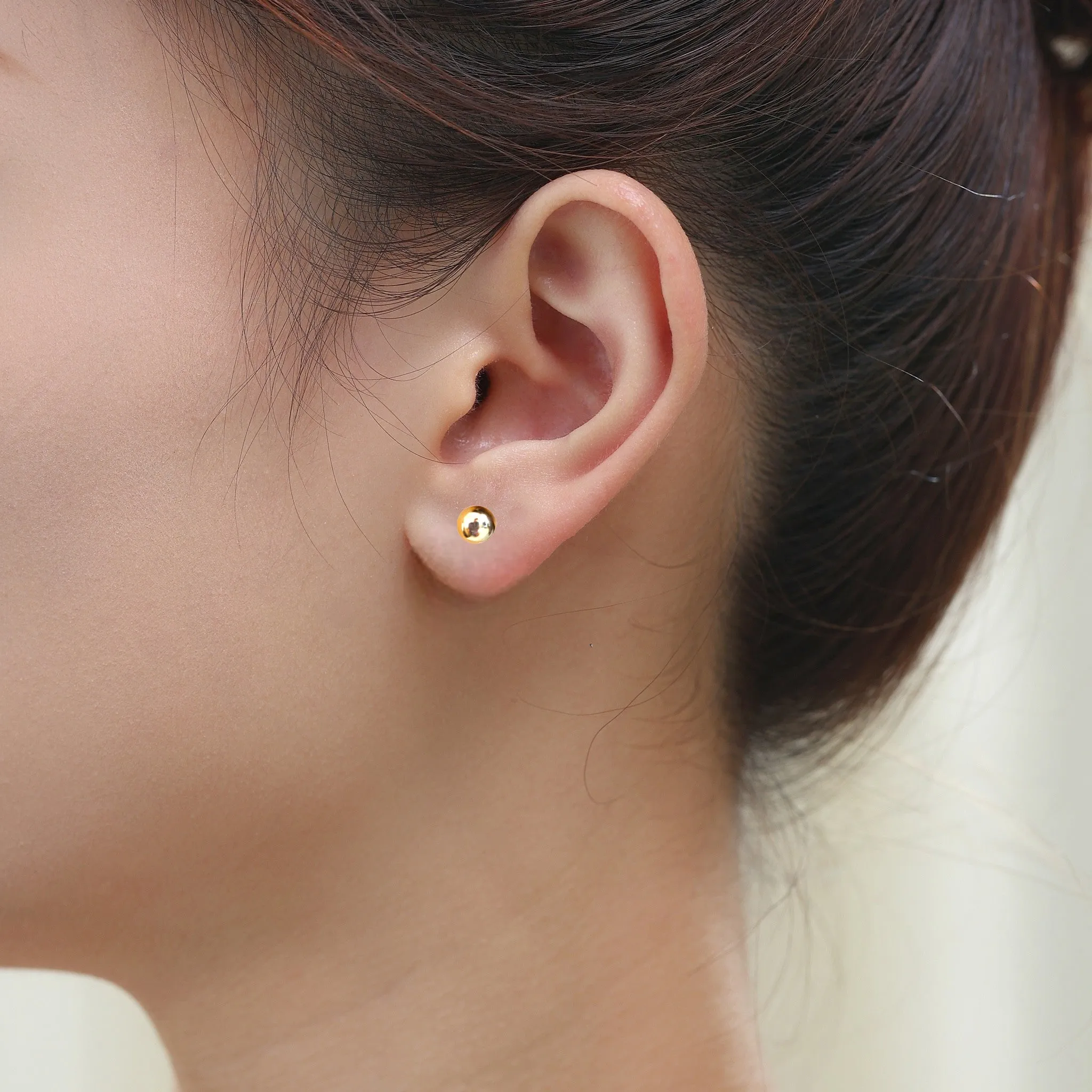 Gold Titanium Ball Studs