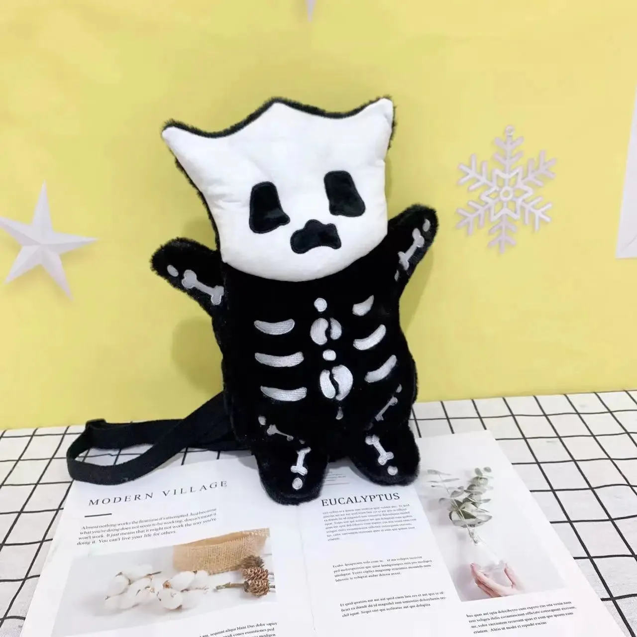 Gothic Skull Plush Backpack