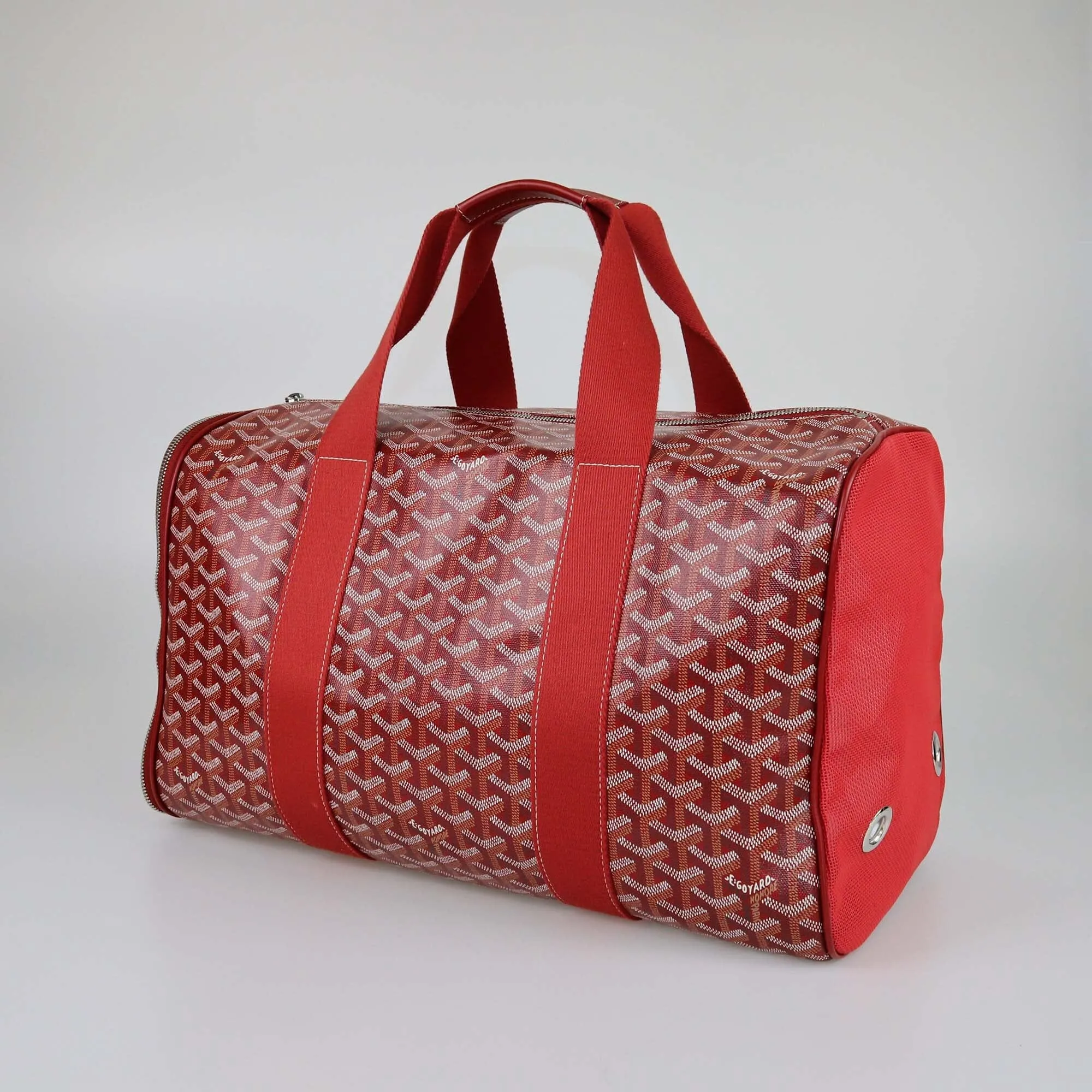 Goyard Red Goyardine Voltiguer Pet Carrier MM Bag
