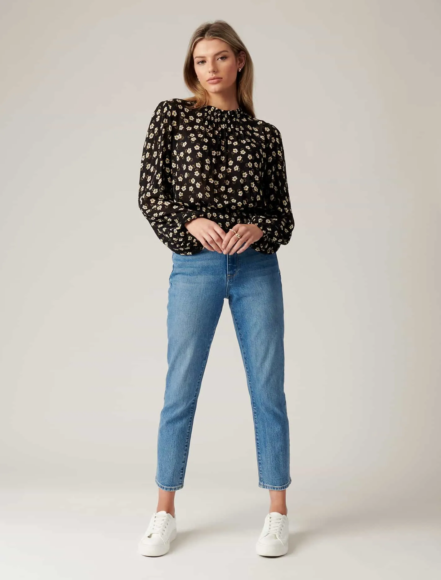 Grace Shirred Waist Blouse