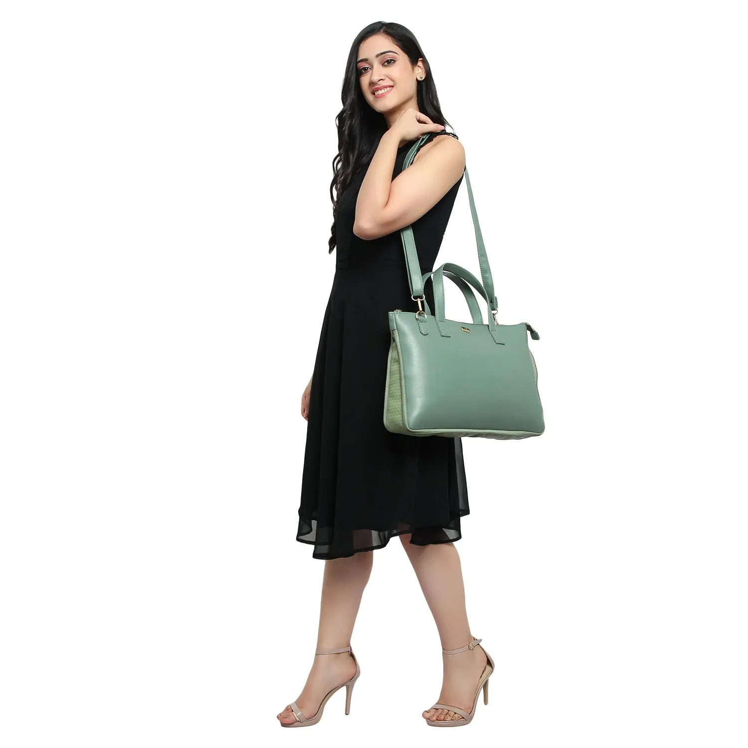 Green Expandable Laptop Bag