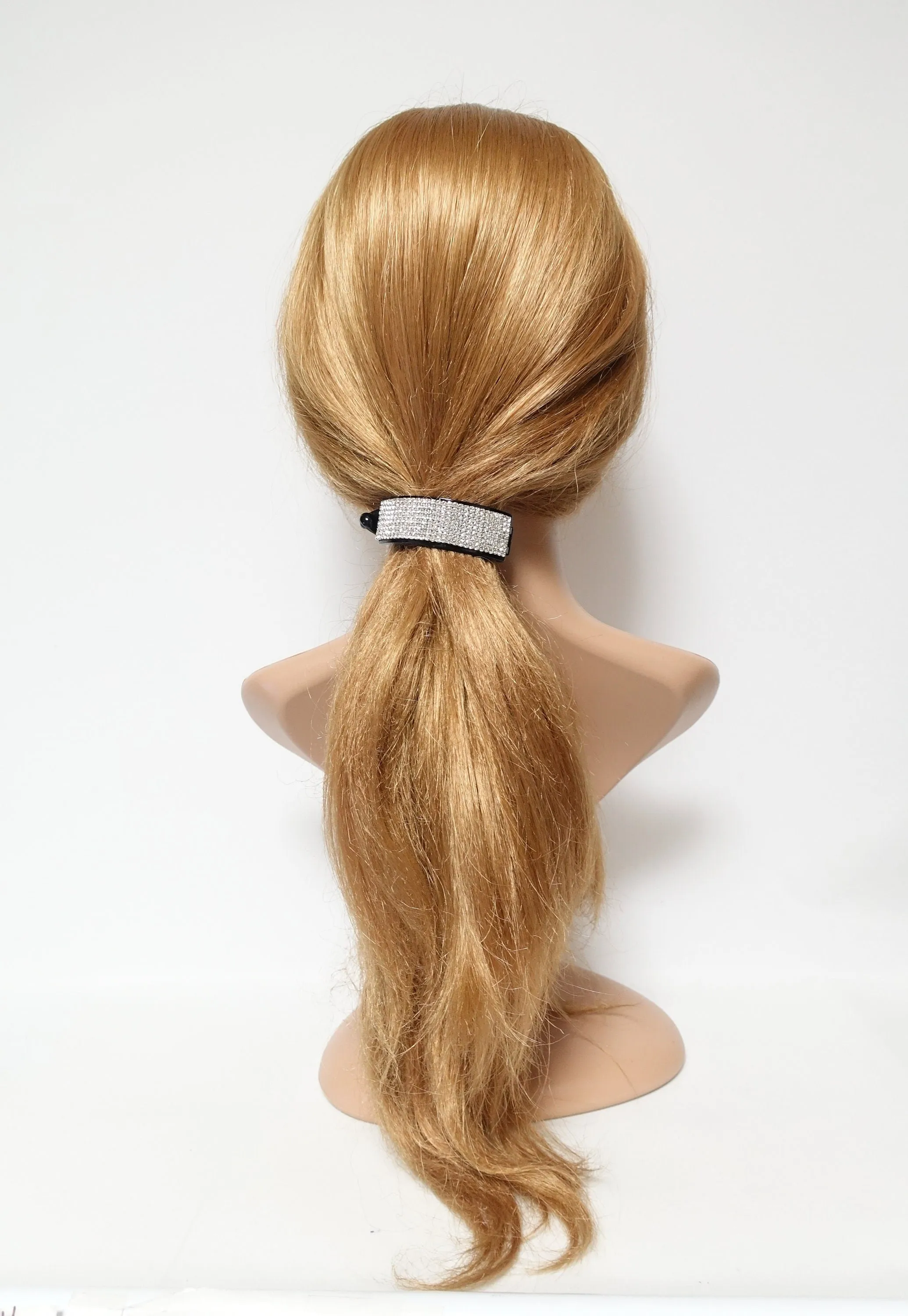 half moon hair claw rhinestone decorated clip woman hair accessory