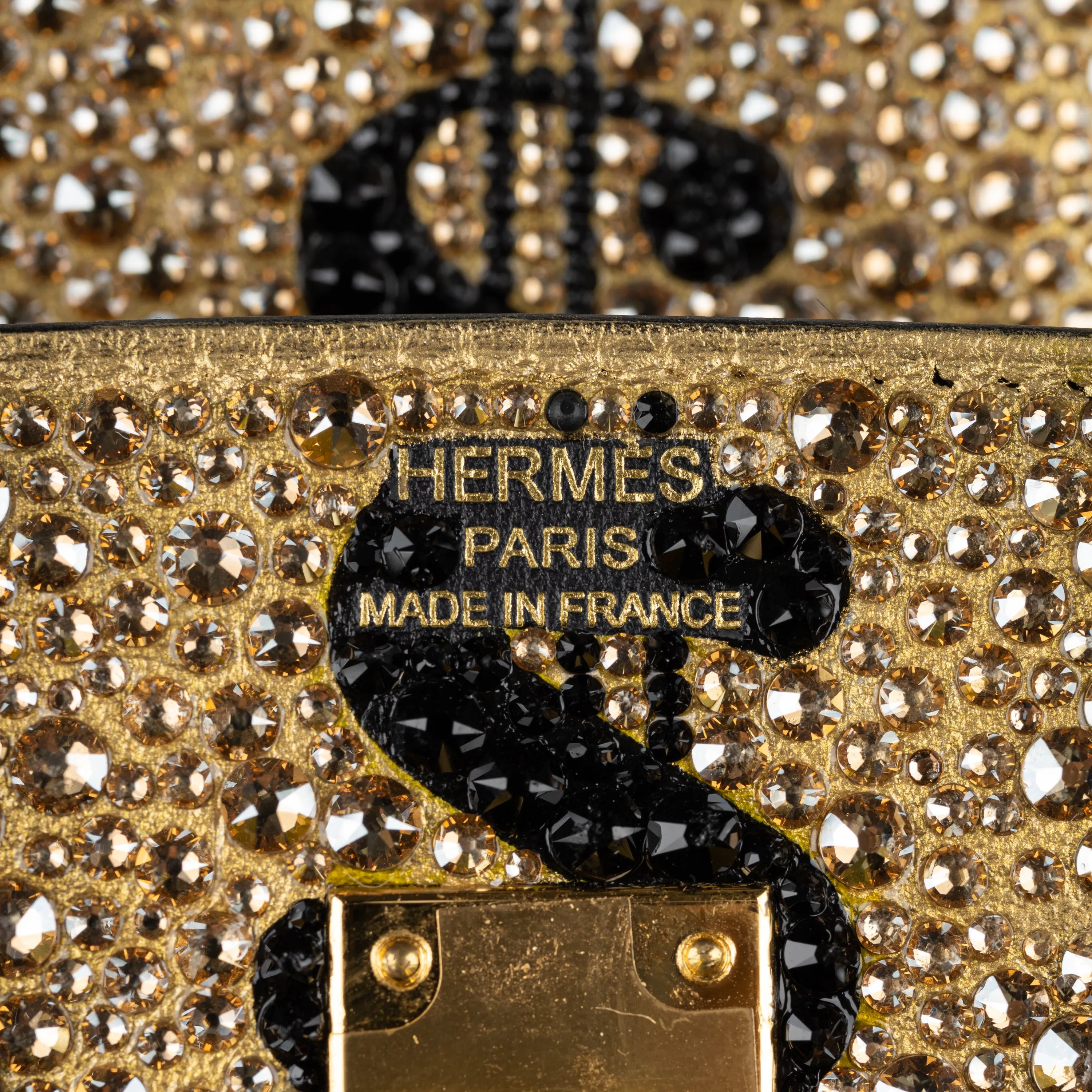 Hermès 25cm Birkin Customized Gold Moneybags Swarovski Crystal Gold Hardware