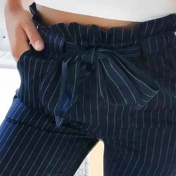 High Waist Paper Bag Trousers
