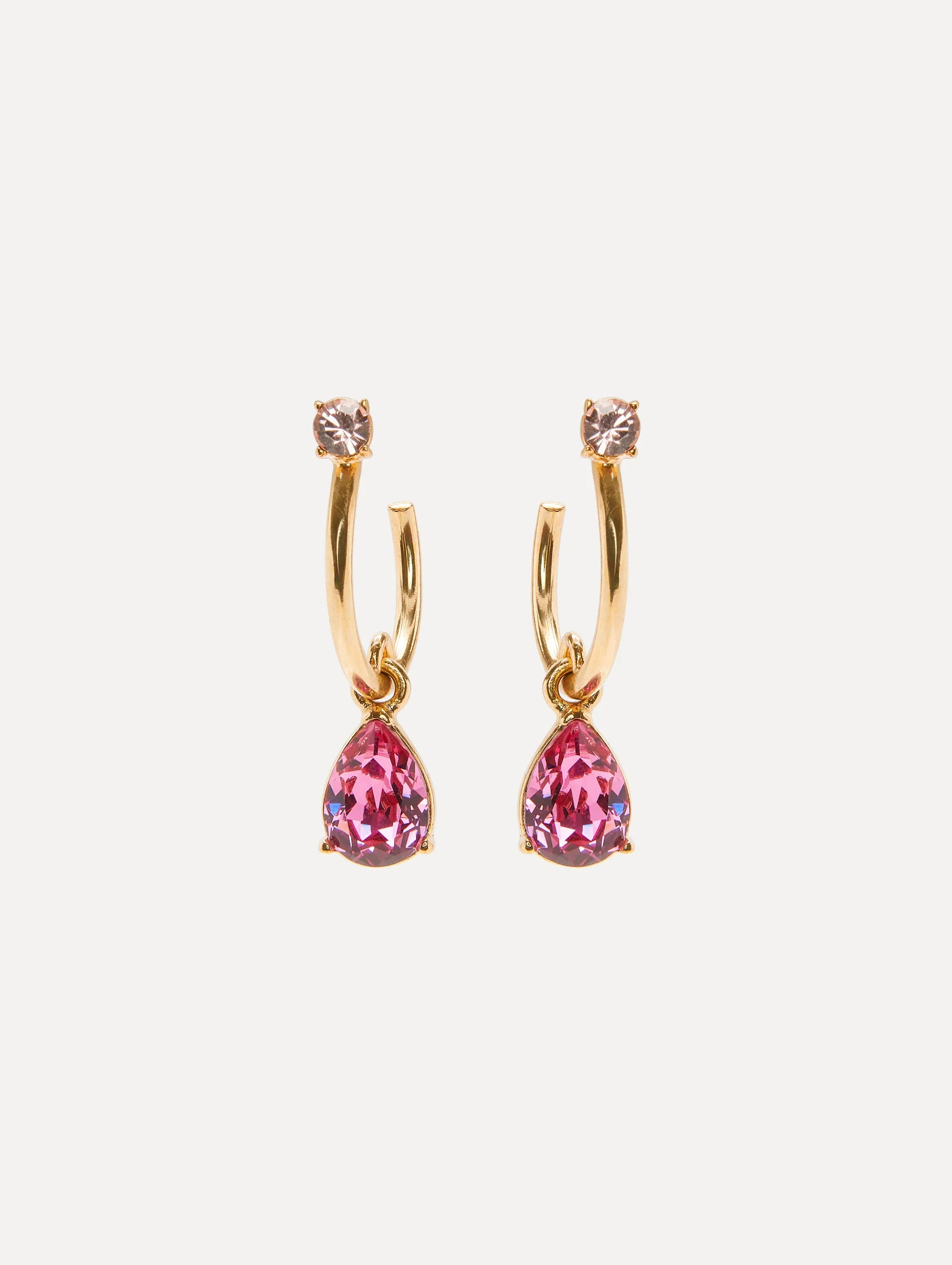 Hoop & Pear Drop Earrings